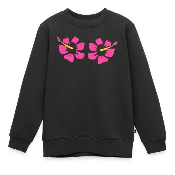 Fleur Rose Rose Fleur Fleurs Rose Rose Fleurs - Sweat Premium enfant bio - noir - Devant - AI Model Kid Female (0cm)