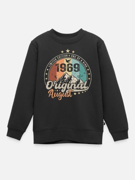 Août 1969 Cadeau D'anniversaire Août 1969 Vintage - Sweat Premium enfant bio - noir