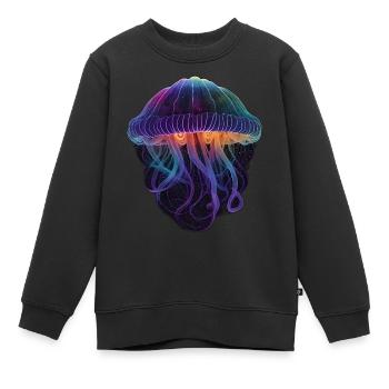Galaxy Qualle - Kinder Premium Organic Sweatshirt - Schwarz - Vorne - AI Model Kid Female (0cm)