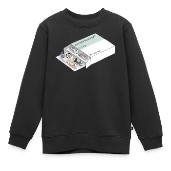 Antidepressants Cats - Anti Depressionen Pillen - Kinder Premium Organic Sweatshirt - Schwarz - Vorne - AI Model Kid Female (0cm)