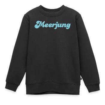 Meerjung Küste Meer Mann Fischkopp Schuppen Fan - Kinder Premium Organic Sweatshirt - Schwarz - Vorne - AI Model Kid Female (0cm)