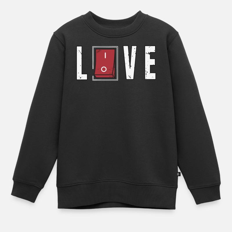 L’amour réciproque - Sweat Premium enfant bio - noir