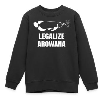 Poisson, Déclaration, Animaux de compagnie, Animaux, Animaux de compagnie - Sweat Premium enfant bio - noir - Devant - AI Model Kid Female (0cm)