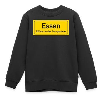 Nom de lieu d’Essen allemagne - Sweat Premium enfant bio - noir - Devant - AI Model Kid Female (0cm)