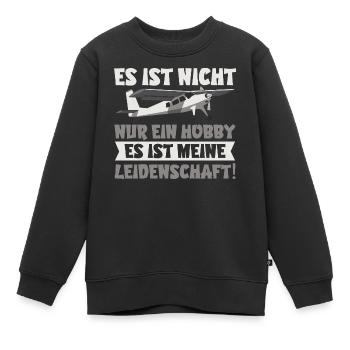 Flugzeugmodellbauer Modellflug Hobby Geschenk - Kinder Premium Organic Sweatshirt - Schwarz - Vorne - AI Model Kid Female (0cm)