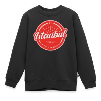 Istanbul - Sweat Premium enfant bio - noir - Devant - AI Model Kid Female (0cm)