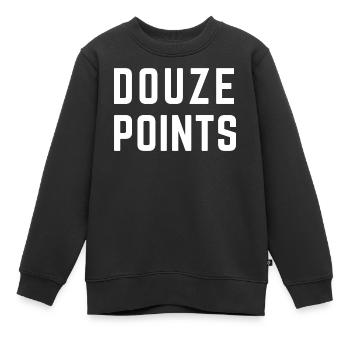 DOUZE POINTS Festival Eurovision de la chanson Malmö 2024 - Sweat Premium enfant bio - noir - Devant - AI Model Kid Female (0cm)