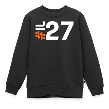 IL27-KARTON - Kinder Premium Organic Sweatshirt - Schwarz - Vorne - AI Model Kid Female (0cm)