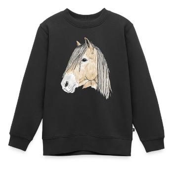 haflinger - Kinder Premium Organic Sweatshirt - Schwarz - Vorne - AI Model Kid Female (0cm)