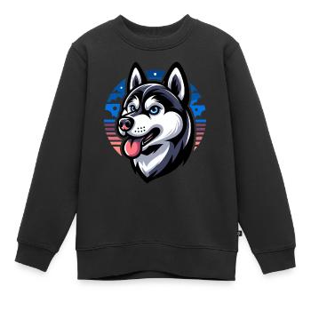 Hund - Kinder Premium Organic Sweatshirt - Schwarz - Vorne - AI Model Kid Female (0cm)