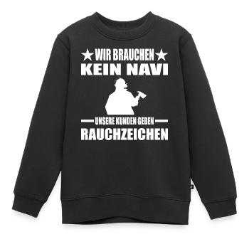 Feuerwehr - Kinder Premium Organic Sweatshirt - Schwarz - Vorne - AI Model Kid Female (0cm)