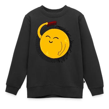 Soleil et positivité - Sweat Premium enfant bio - noir - Devant - AI Model Kid Female (0cm)
