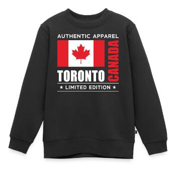 Toronto - Kinder Premium Organic Sweatshirt - Schwarz - Vorne - AI Model Kid Female (0cm)