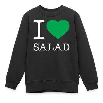 J’ADORE LA SALADE - Sweat Premium enfant bio - noir - Devant - AI Model Kid Female (0cm)