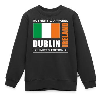 Dublin - Kinder Premium Organic Sweatshirt - Schwarz - Vorne - AI Model Kid Female (0cm)