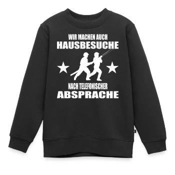 Feuerwehr - Kinder Premium Organic Sweatshirt - Schwarz - Vorne - AI Model Kid Female (0cm)