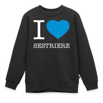I LOVE SESTRIERE - Kinder Premium Organic Sweatshirt - Schwarz - Vorne - AI Model Kid Female (0cm)