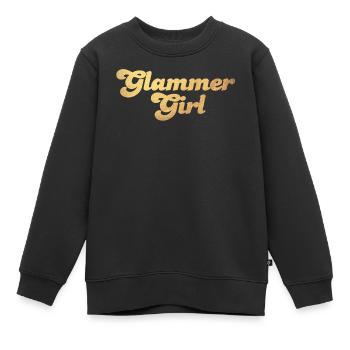 Glammer Girl Gold coole Quotes Luxus exklusiv - Kinder Premium Organic Sweatshirt - Schwarz - Vorne - AI Model Kid Female (0cm)