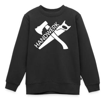 Handwerk Symbol Logo Axt Säge Werkzeuge Firma Team - Kinder Premium Organic Sweatshirt - Schwarz - Vorne - AI Model Kid Female (0cm)