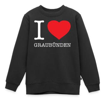 J’AIME LES GRISONS - Sweat Premium enfant bio - noir - Devant - AI Model Kid Female (0cm)