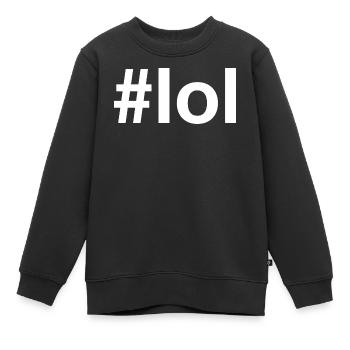 LOL Hashtag - Sweat Premium enfant bio - noir - Devant - AI Model Kid Female (0cm)