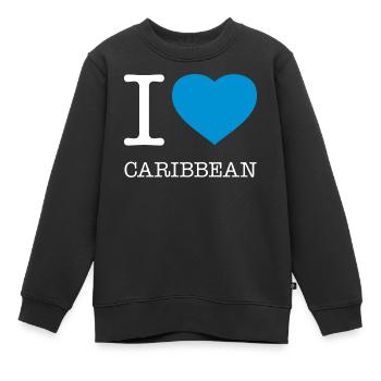 J’AIME LES CARAÏBES Karibik - Sweat Premium enfant bio - noir - Devant - AI Model Kid Female (0cm)
