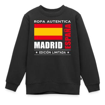 Madrid - Kinder Premium Organic Sweatshirt - Schwarz - Vorne - AI Model Kid Female (0cm)