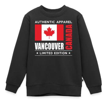 Vancouver - Sweat Premium enfant bio - noir - Devant - AI Model Kid Female (0cm)