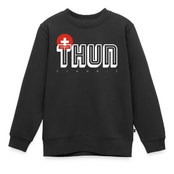 Thoune - Sweat Premium enfant bio - noir - Devant - AI Model Kid Female (0cm)