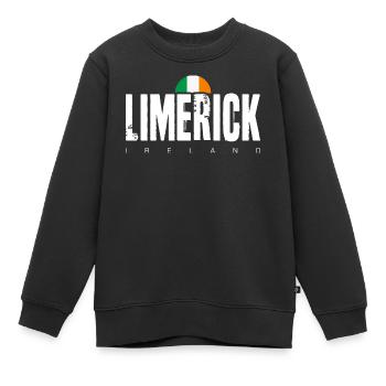Design details required - Kids Premium Organic Sweatshirt - black - Front - AI Model Kid Female (0cm)
