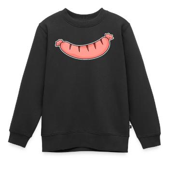 Motif de saucisse - Sweat Premium enfant bio - noir - Devant - AI Model Kid Female (0cm)