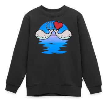 Bébé, Poisson-Baleine, Mammifère Marin, Enfants, Paix - Sweat Premium enfant bio - noir - Devant - AI Model Kid Female (0cm)