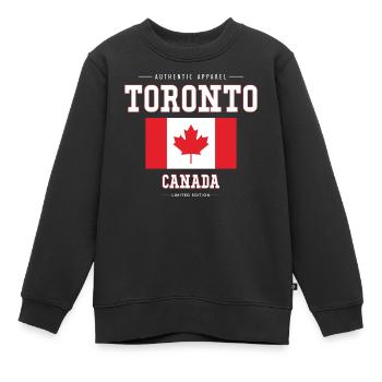 Toronto - Kinder Premium Organic Sweatshirt - Schwarz - Vorne - AI Model Kid Female (0cm)