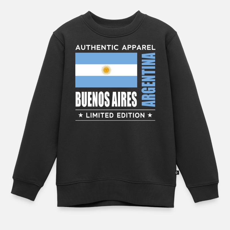Buenos Aires - Kinder Premium Organic Sweatshirt - Schwarz