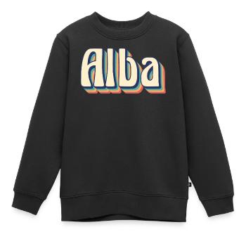 Vintage Retro Sunrise T-Shirt T-Shirt Geschenkidee - Kinder Premium Organic Sweatshirt - Schwarz - Vorne - AI Model Kid Female (0cm)