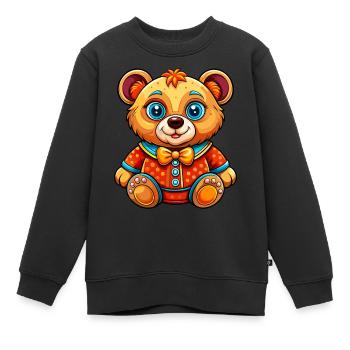 Joli nounours - Sweat Premium enfant bio - noir - Devant - AI Model Kid Female (0cm)