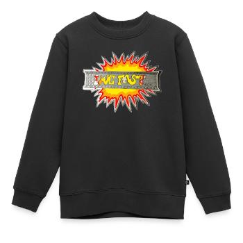 Lebe schnell - Kinder Premium Organic Sweatshirt - Schwarz - Vorne - AI Model Kid Female (0cm)