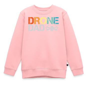 drone papa rétro vintage design drone vol icône - Sweat Premium enfant bio - rose - Devant - AI Model Kid Female (0cm)