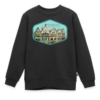 Historisches Zentrum: Frankfurter Rathaus - Kinder Premium Organic Sweatshirt - Schwarz - Vorne - AI Model Kid Female (0cm)