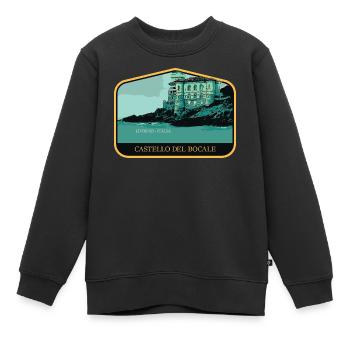 Château de Boccale : Charme toscan côtier - Sweat Premium enfant bio - noir - Devant - AI Model Kid Female (0cm)