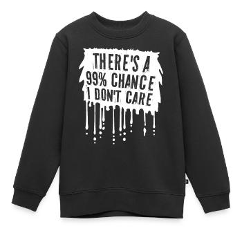 Il y a 99% de chances que je m’en fous d’être drôle - Sweat Premium enfant bio - noir - Devant - AI Model Kid Female (0cm)