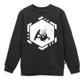 Kitesurf Kitesurfen Kitesurfing Kitesurfer - Kinder Premium Organic Sweatshirt - Schwarz - Vorne - AI Model Kid Female (0cm)
