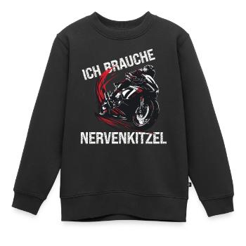 Superbike Motorrad schnell geschenk Geschenkidee - Kinder Premium Organic Sweatshirt - Schwarz - Vorne - AI Model Kid Female (0cm)