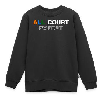 Tennis Shirt All Court Clay Grass Hard Court - Kinder Premium Organic Sweatshirt - Schwarz - Vorne - AI Model Kid Female (0cm)