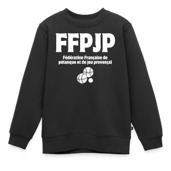 Pétanque, Pétanque-Spieler, Pétanqueur - Kinder Premium Organic Sweatshirt - Schwarz - Vorne - AI Model Kid Female (0cm)