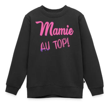 MAMIE - Sweat Premium enfant bio - noir - Devant - AI Model Kid Female (0cm)