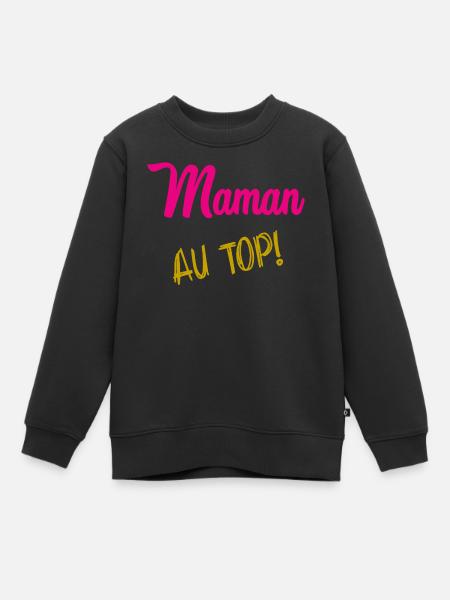 MAMAN - Sweat Premium enfant bio - noir