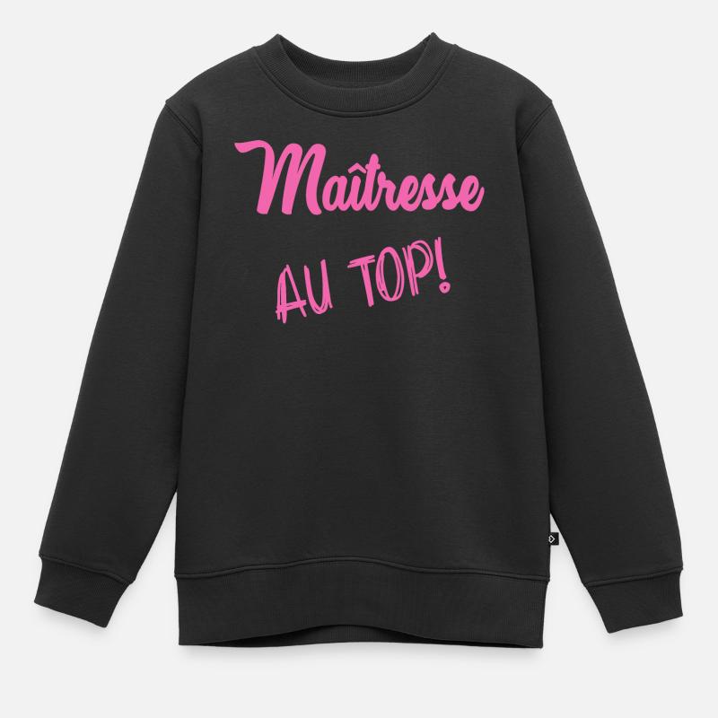 MAÎTRESSE. MERCI. MERCI MAÎTRESSE - Sweat Premium enfant bio - noir