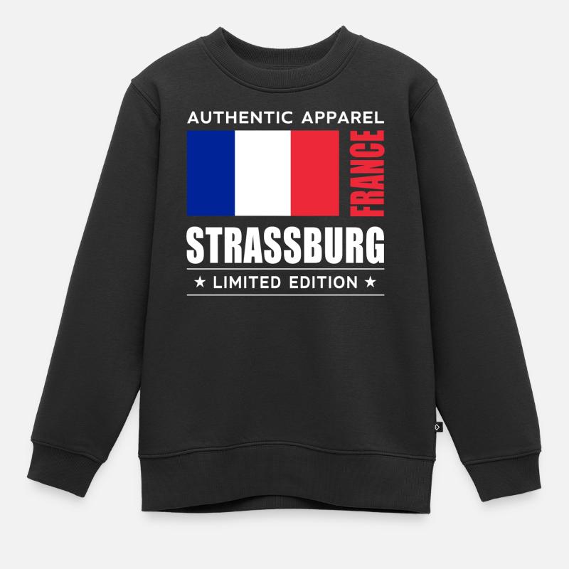 Strassburg - Kinder Premium Organic Sweatshirt - Schwarz