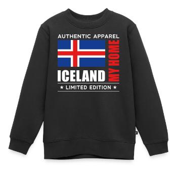 Island - Kinder Premium Organic Sweatshirt - Schwarz - Vorne - AI Model Kid Female (0cm)